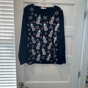 Women’s Snowman Shirt, size XL